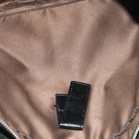 Bostanten Black Leather Messenger Shoulder Bag - Picture 11 of 13